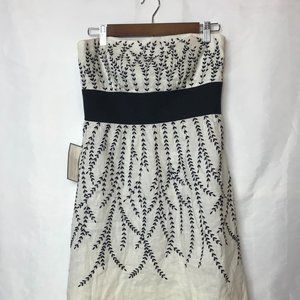 NWT Ann Taylor 100% Linen Strapless Dress Sz 6P